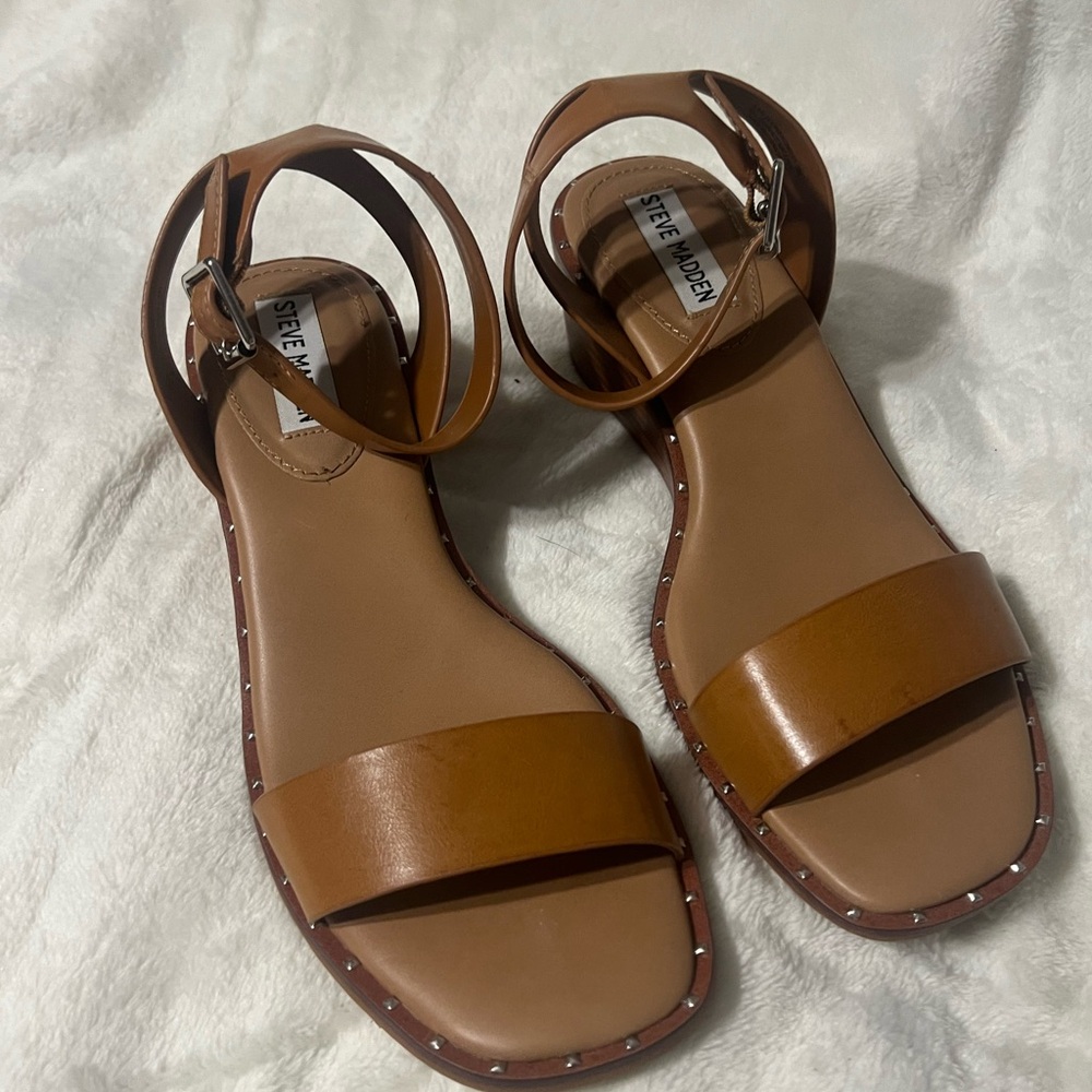 Steve Madden Brown Ankle Strap Sandals